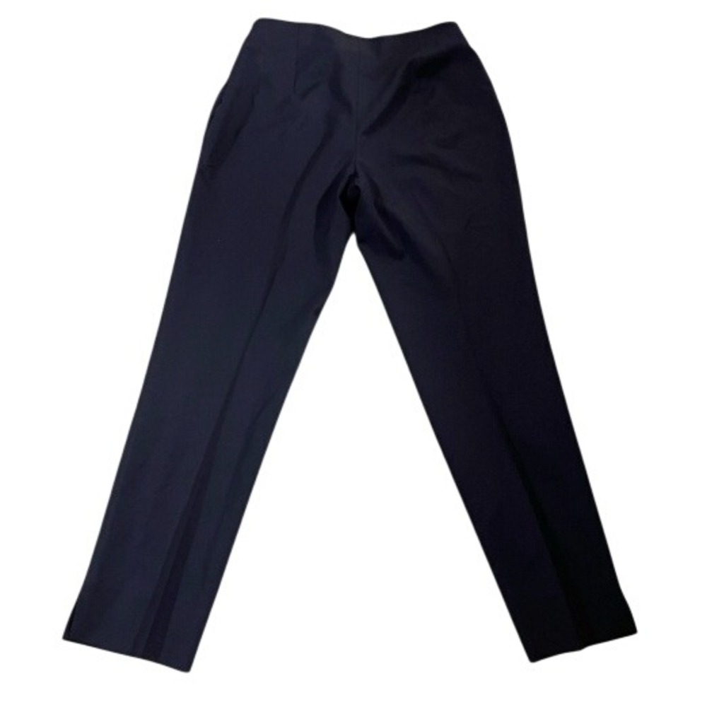 Lafayette 148 New York Stanton Virgin Wool Pant Navy Blue Womens 6 Full Length